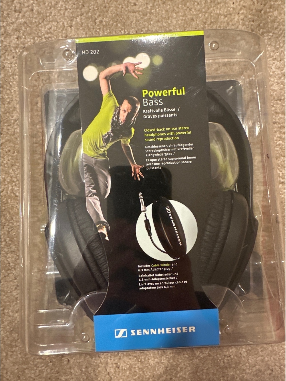 Sennheiser HD 202 Powerful Bass Wired Headphones